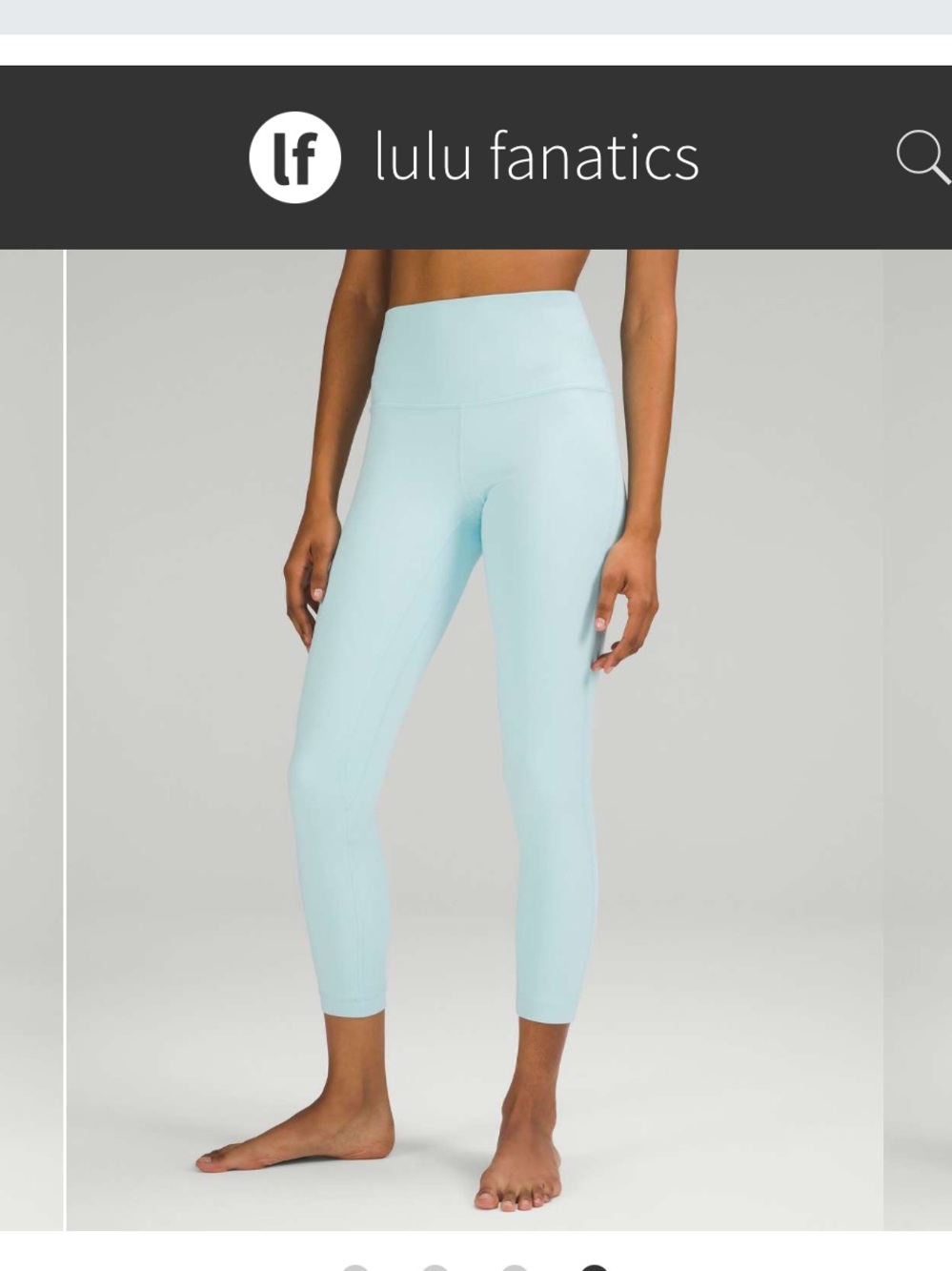 Lululemon Align High-Rise Pant 25" Sz 4 Icing Blue 7/8 Length Double Lined 4041